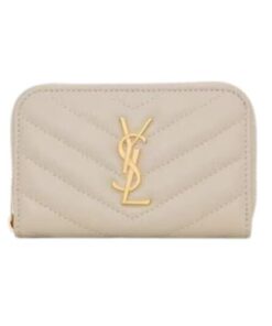 Cassandre matelassierte Münz- und Kartenbrieftasche aus Lammleder 11cm