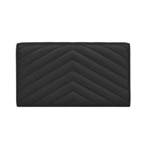 Cassandre matelassierte große Klappenbrieftasche aus Lammleder 19cm – Bild 2