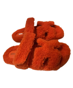 Chypre Lammfell-Sandale Orange