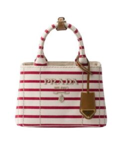 Striped Cotton Canvas Gelb/Rot 15 cm