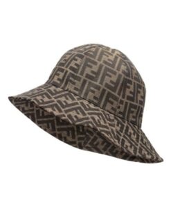 Brauner Klatschhut aus Leinenstoff