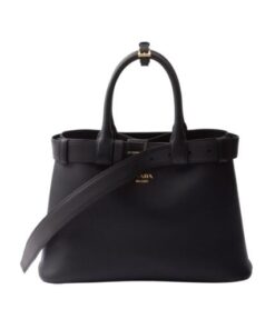 Buckle kleine Lederhandtasche mit Gürtel 23cm