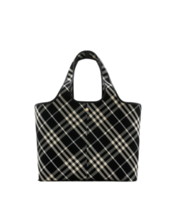 Check Tote Schwarz/Weiß 39 cm