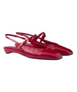 Slingback-Ballerinas Kirschrot 1.5cm