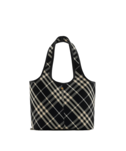 Check Tote Schwarz/Weiß 41 cm