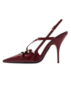 Slingback-Pumps mit Schnalle Bordeauxrot