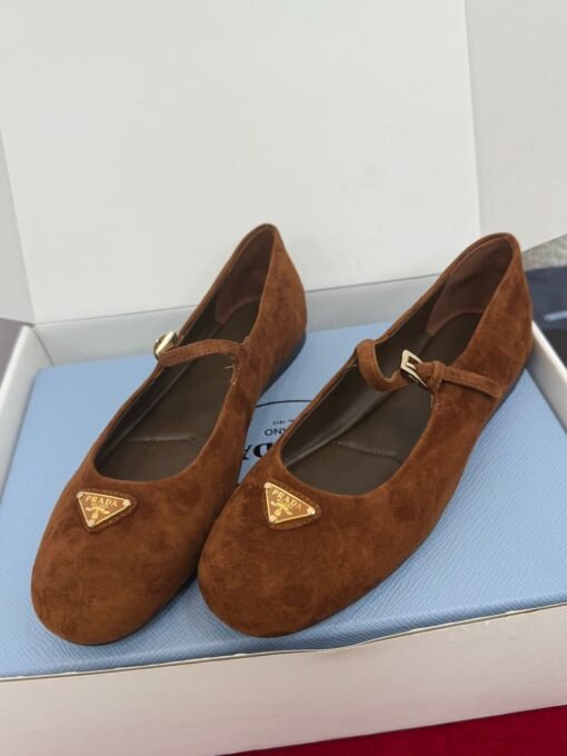 Wildleder-Ballerinas Braun – Bild 4