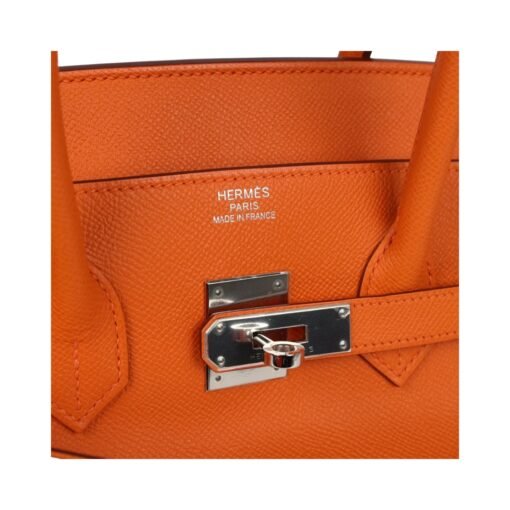 Orange Epsom mit Palladium-Beschlägen 35cm – Bild 2