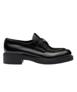 Slipper Aus Mattem Leder Schwarz