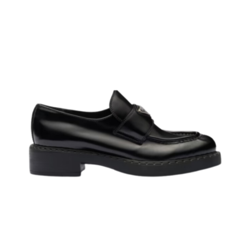 Slipper Aus Mattem Leder Schwarz