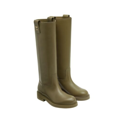 Stiefel aus grünem Leder – Bild 4