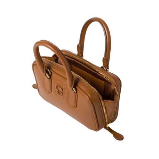 Arcadie-Leder-Mini Cognac 10cm – Bild 4