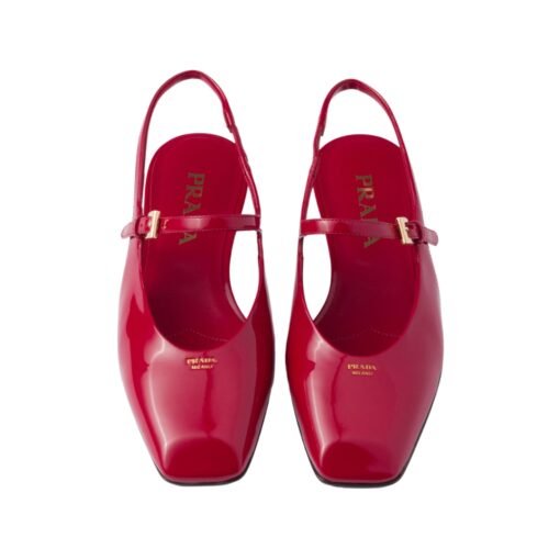 Slingback-Ballerinas Kirschrot 1.5cm – Bild 4