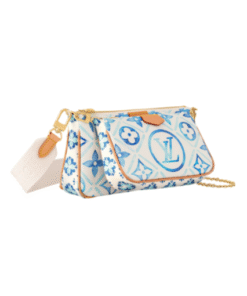 Multi Pochette Accessoires Creme/Blau 24 cm