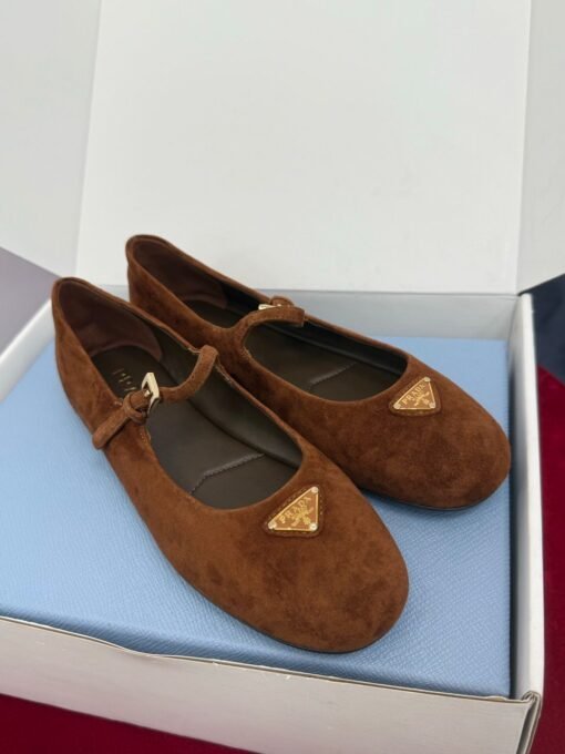 Wildleder-Ballerinas Braun – Bild 6