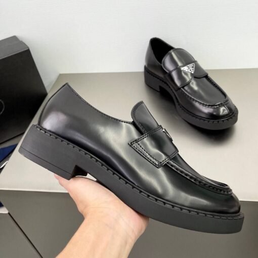 Slipper Aus Mattem Leder Schwarz – Bild 3