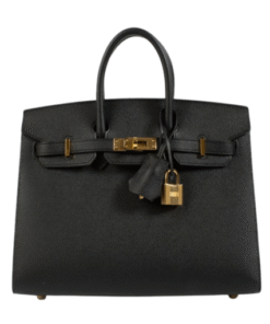 Birkin 25 Schwarz/Gold Epsom