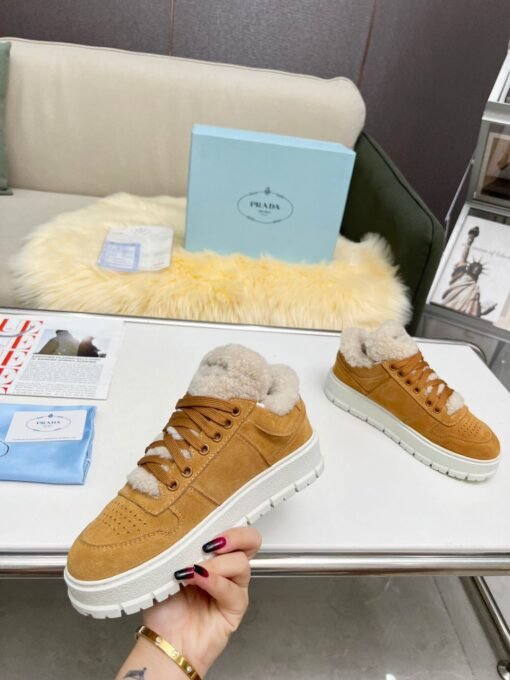 Suede Platform Braun – Bild 3