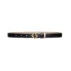 Beidseitiger Leder Gürtel in Schwarz und Beige 2cm