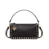 Kalbsleder Crossbody Schwarz 19cm