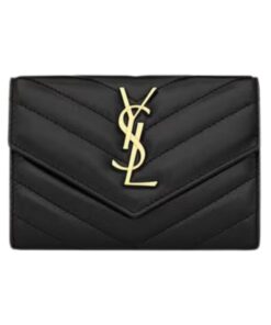 Cassandre Matelassé kleine Umschlag-Geldbörse aus Lammleder 13.5cm