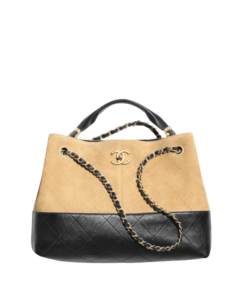 Small Tote Beige/Schwarz 36 cm