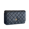 Classic Wallet on Chain Schwarz/Gold 19 cm