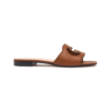 Cutout Lederslide-Sandalen Braun