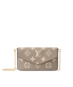 Pochette Felicie Grau-beige/Creme 21 cm