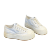 Weiße Sneaker aus weichem Stoff