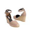 Rockstud Leder-Wedges in der Farbe Poudre
